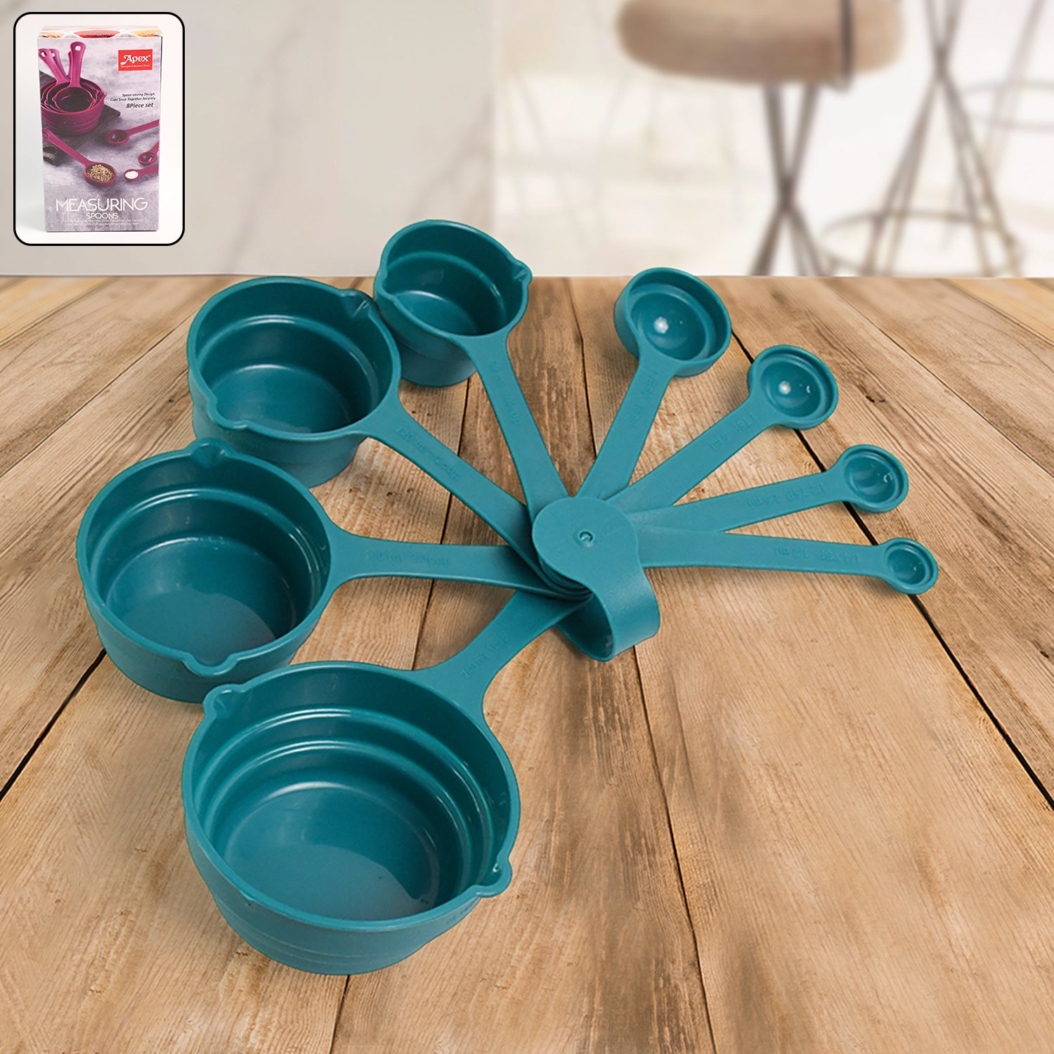Apex 8-piece Measuring Spoons And Cups Set Apex 8-piece Measuring Spoons And Cups Set